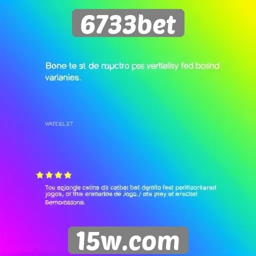 Recepção dos usuários sobre a plataforma 6733bet